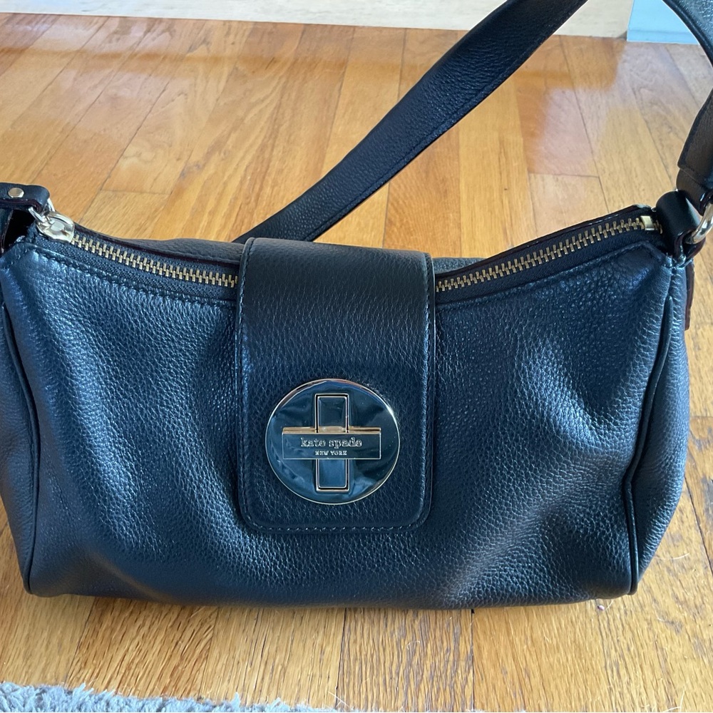 Kate Spade Black Leather Shoulder Handbag